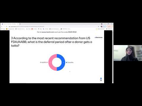 Test your transfusion medicine  Knowledge: Dr. Maha Badawi - Hemapath Overview 2021 - 09 Oct 2021