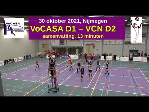 2021-10-30 VoCASA D1 - VCN D2, samenvatting 13 minuten (Topdivisie Dames Volleybal)