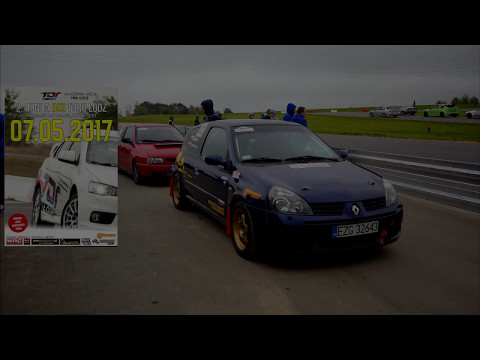 #42 M. Mokras. Renault Clio Sport. 2. Runda OES Toru Łódź. Przejazd 3 (rewers).