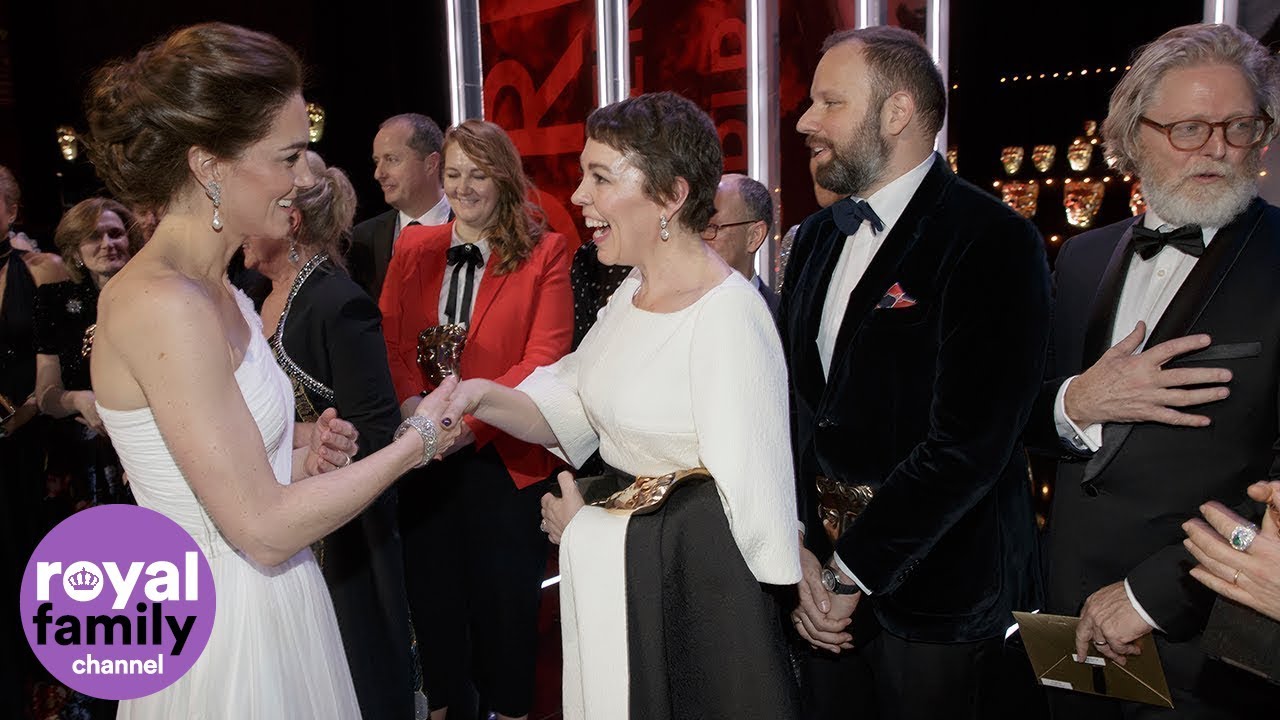 Duke and Duchess of Cambridge meet BAFTA winners including Olivia Coleman and Rami Malek thumnail