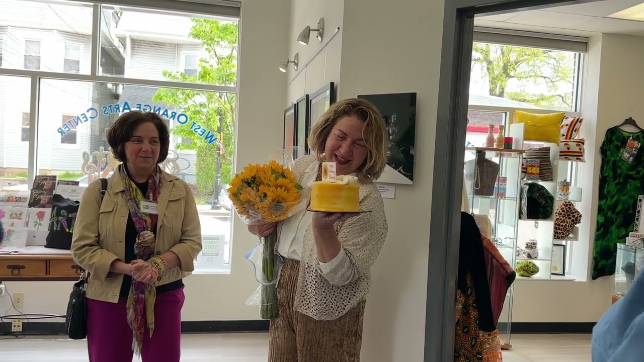 Liana Torrice, Board Member & Gift Shop Manager, Receives Special Gifts for Her Birthday Celebration