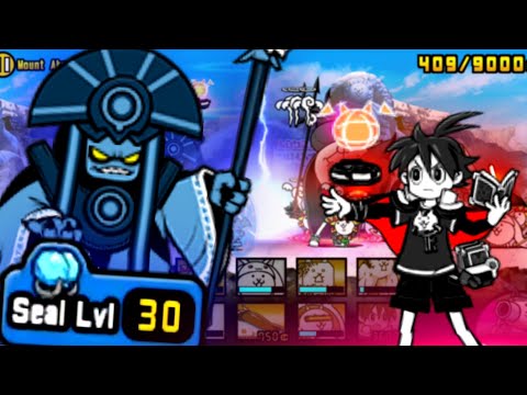Mount Aku (Vs Dark Priest Mamon) Feat. Satoru [Seal Level 30] | The Battle Cats