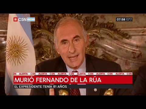 Murió el expresidente Fernando de la Rúa a los 81 años de edad