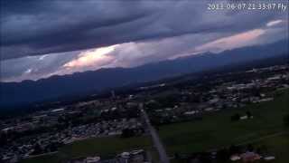 preview picture of video 'Sundown sightseeing in Kalispell MT from RC Sailplane'