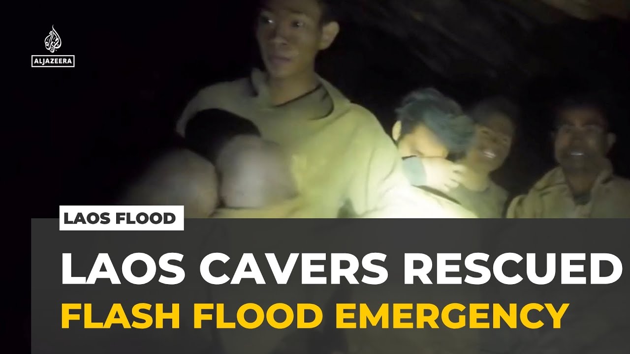 Five rescued after flash flood traps cavers in Laos