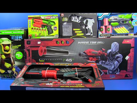 Box of Toys ! Big Guns Toys Soft Bullet Gun -Duck Target Air Powered Gun Toy