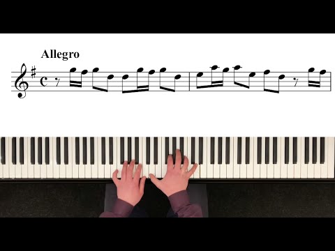 J.Chr. PEPUSCH - Allegro (2. Satz) aus der Sonate in G Dur (Playalong - Klavier Begleitung) für Oboe