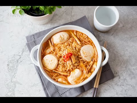 絹ごし豆腐入りラーメン(순두부라면)_韓国料理レシピ(일어자막)JP ver.