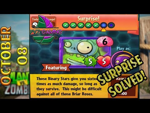 Plants vs Zombies Heroes [Oct 8]: Daily Challenge 10/08/2017 - Surprise!  October 8th