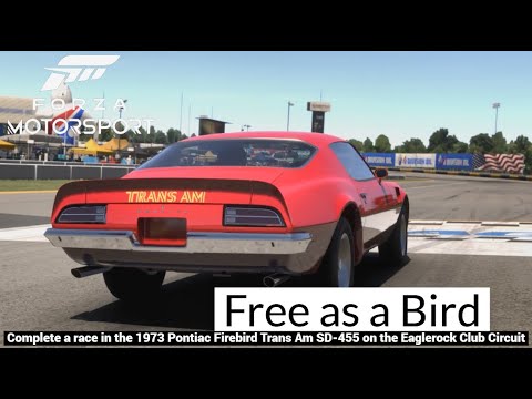 Free as a Bird | Complete a race in the 1973 Pontiac Firebird Trans Am SD-455 Eaglerock Club Circuit