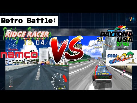Ridge Racer (Namco System 22) VS Daytona USA (Sega Model 2)