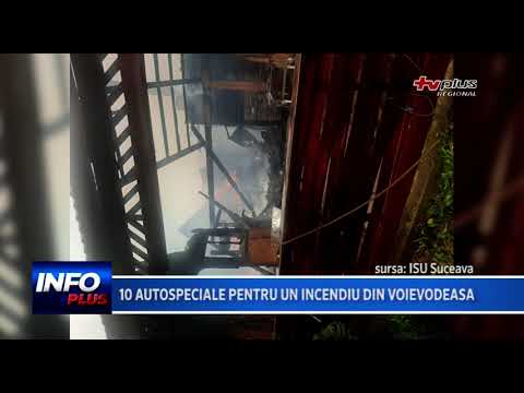 10 Autospeciale de stingere pentru un incendiu din Voievodeasa
