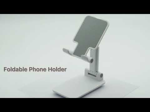 Folding desktop phone stand