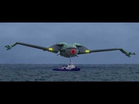 Star Trek IV Klingon Bird of Prey over whaling boat