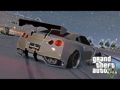 GTA 5 | Drifting In Snow Motion 2 | Nissan GTR R35 Rocket Bunny Mod @Rockstargames