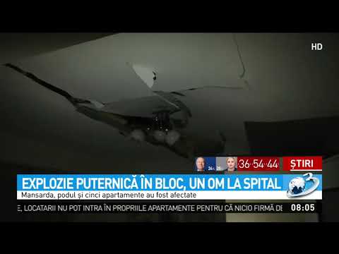 Explozie într-un bloc din Galați. O persoană a ajuns la spital și cinci apartamente au fost avar