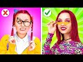 HOW TO BECOME POPULAR👑 || Nerd VS Popular Students! Funny School Life and Hacks by 123 GO! SCHOOL