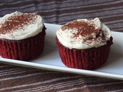 Red Velvet Cupcakes Recipe - How to Make Red Velvet Cupcakes with Cream Cheese Frosting