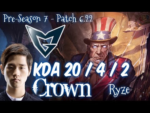 SSG Crown RYZE vs KATARINA Mid - Patch 6.22 KR