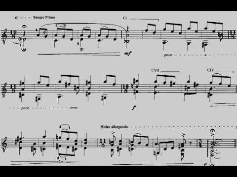Dušan Bogdanović - Jazz Sonatina for Guitar (1993) [Score-Video]