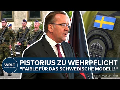 Video Thumbnail: DEUTSCHLAND: Debatte über Wehrpflicht "Ein gewisses Faible für das schwedische Modell!" Pistorius