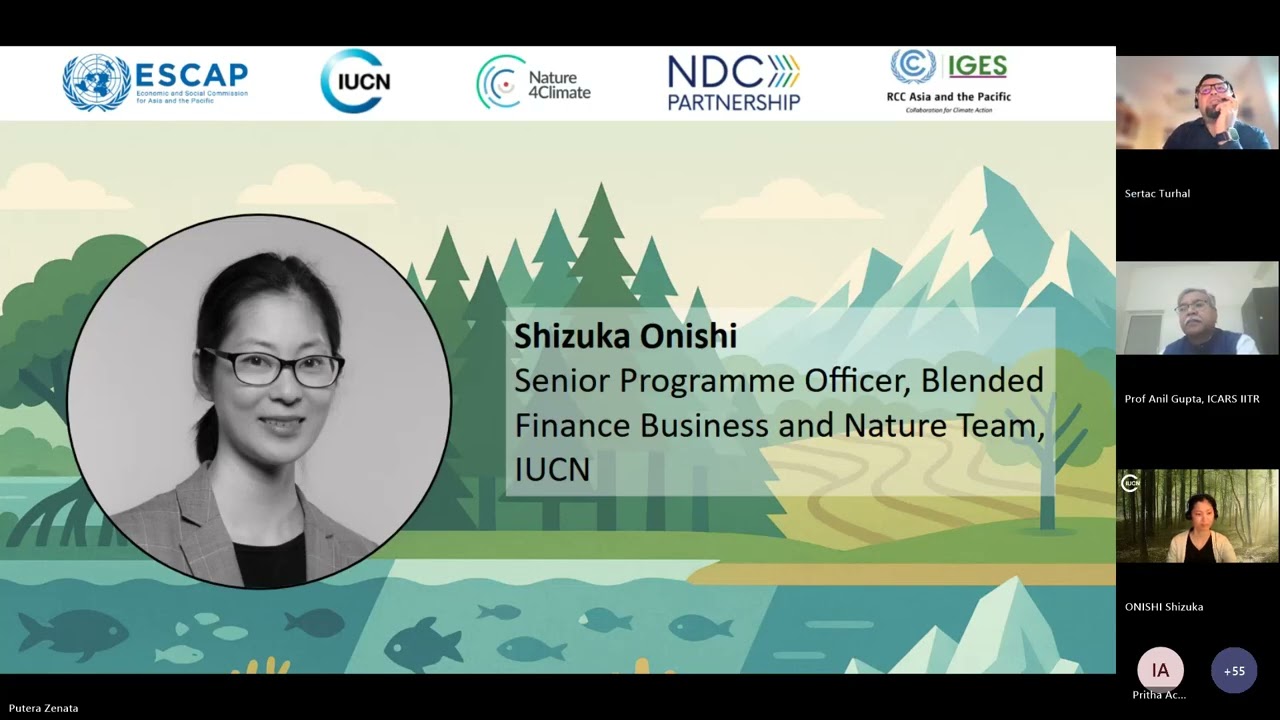 Webinar 4 - Investing in Nature Financing Nature-Based Solutions for Adaptation and Mitigation