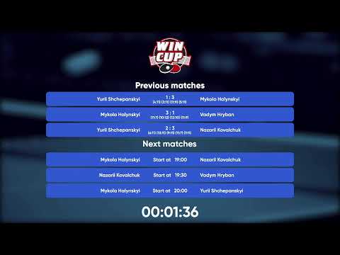18:00 Yurii Shchepanskyi 2 - 3  Nazarii Kovalchuk West 3 WIN CUP 29.10.2022 | TABLE TENNIS WINCUP