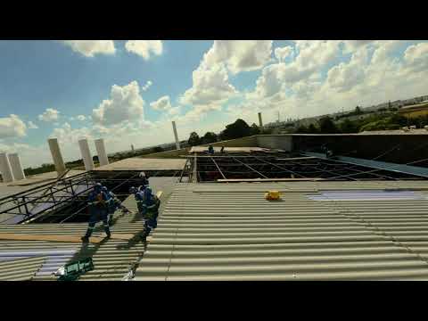 TROCA DE ESTRUTURA METÁLICA E TELHA FIBROCIMENTO EM INDÚSTRIA NA CIDADE DE SÃO CARLOS