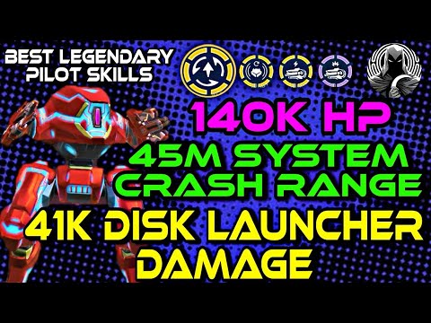 45m Guardian⚔️ - Best Legendary Pilot Skills || Mech Arena || 40k Disk Launcher Damage‼️