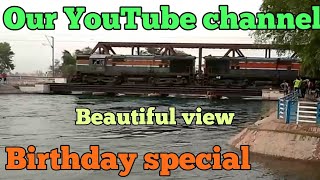 preview picture of video 'Beautiful! Shatabdi Express going over beautiful Bhakra  Bridge / All in one Railways 1 year special'
