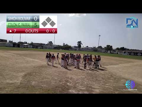 SIMÓN BOLÍVAR Vs COLÓN (ESC. GERARDO PARRA), CAMPEONATO ESTADAL DE BEISBOL JUNIOR.