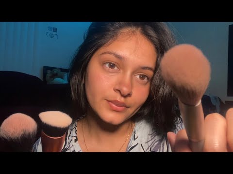 ASMR | 5 Minutes of Face Brushing (personal attention, soft spoken, asmr for sleep)