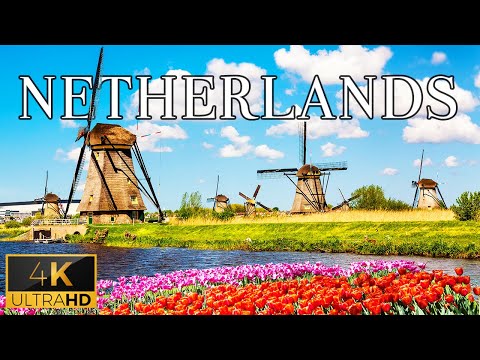 FLYING OVER NETHERLANDS (4K UHD) - Calming Music With Stunning Natural Landscape Videos For Fresh