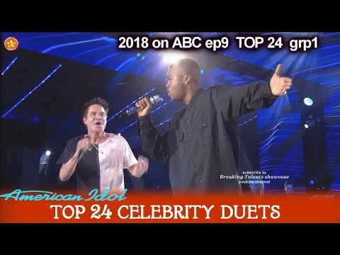 Michael J. Woodard Pat Monahan Duet Angels and Blue Jeans Top 24 Celebrity Duets American Idol 2018