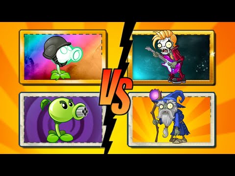 PVZ 2 ALL PEASHOOTER VS KING OF ZOMBIES