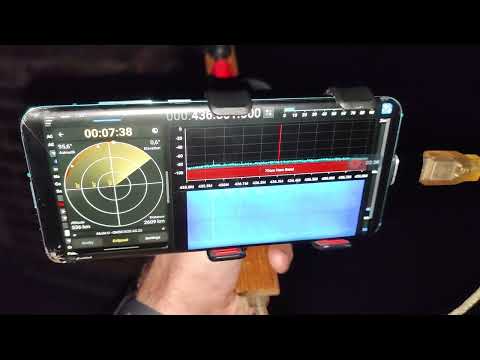 Compact Android phone PocketQube receiver SDR++ and rtl-sdr v3 and portable Yagi