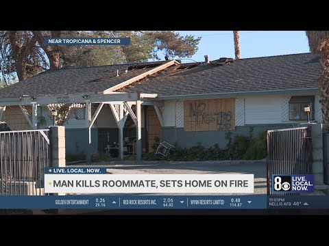 Las Vegas police: Man shot roommate, set home on fire