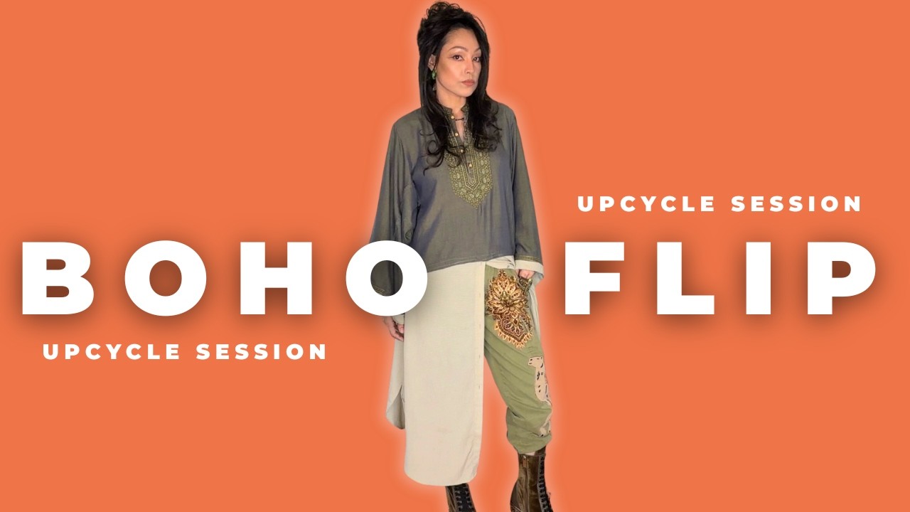 Upcycled  From Mens Tunic |  Into Boho Kaftan Magic ✨