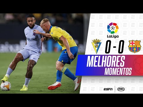 Gols e lances de Cadiz x Barcelona