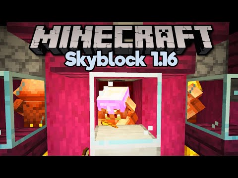 Piglin Bartering Farm Disaster! ▫ Minecraft 1.16 Skyblock (Tutorial Let's Play) [Part 12]