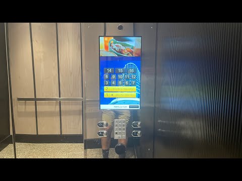 TOUCHSCREEN! ThyssenKrupp Synergy Elevators at Universal's Aventura Hotel, Orlando, FL