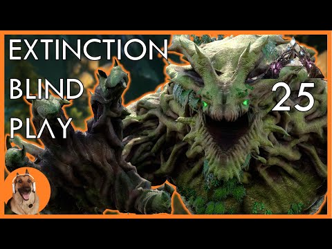 FOREST TITAN SOLO TAMING - ARK Extinction Blind Lets play STREAM - Episode 25