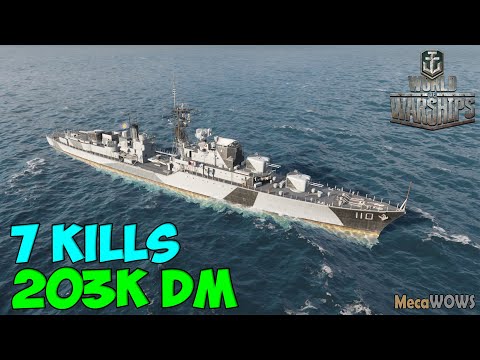 World of WarShips | Vampire II | 7 KILLS | 203K Damage - Replay Gameplay 4K 60 fps