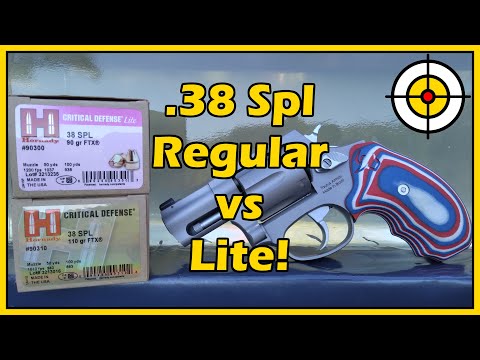Is "Lite" Just a Gimmick? .38 Special Hornady Critical Defense Regular vs Lite! Ballistic Gel Test!