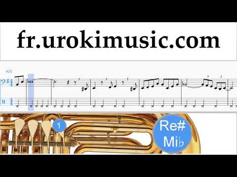 Comment Jouer du Tuba The Pink Panther - Theme Song Tab Tablature Partie#2 um-i829