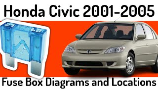 (2001-2005) Honda Civic Fuse Box Diagrams and Fuse Panel Locations✅