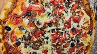 The BEST Homemade Pizza You Will Ever Eat! #food #foodie #recipe #fun #cooking #home #viral #eating 