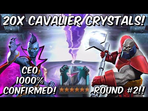 20x 6 Star Sorcerer Supreme Cavalier Crystal Opening Round #2 CEO!! - Marvel Contest of Champions