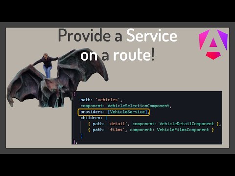 Provide an Angular Service on a route!