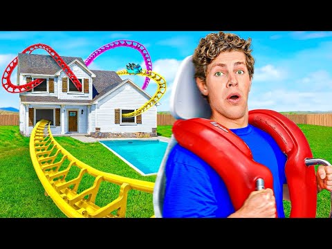 Transforming My House into a Legit Theme Park! Who Will Build the Best Roller Coaster?